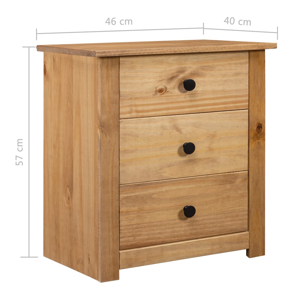 vidaXL Nachtschrank 46x40x57 cm Kiefernholz Panama