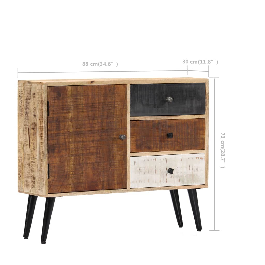 vidaXL Sideboard 88×30×73 cm Mango-Massivholz