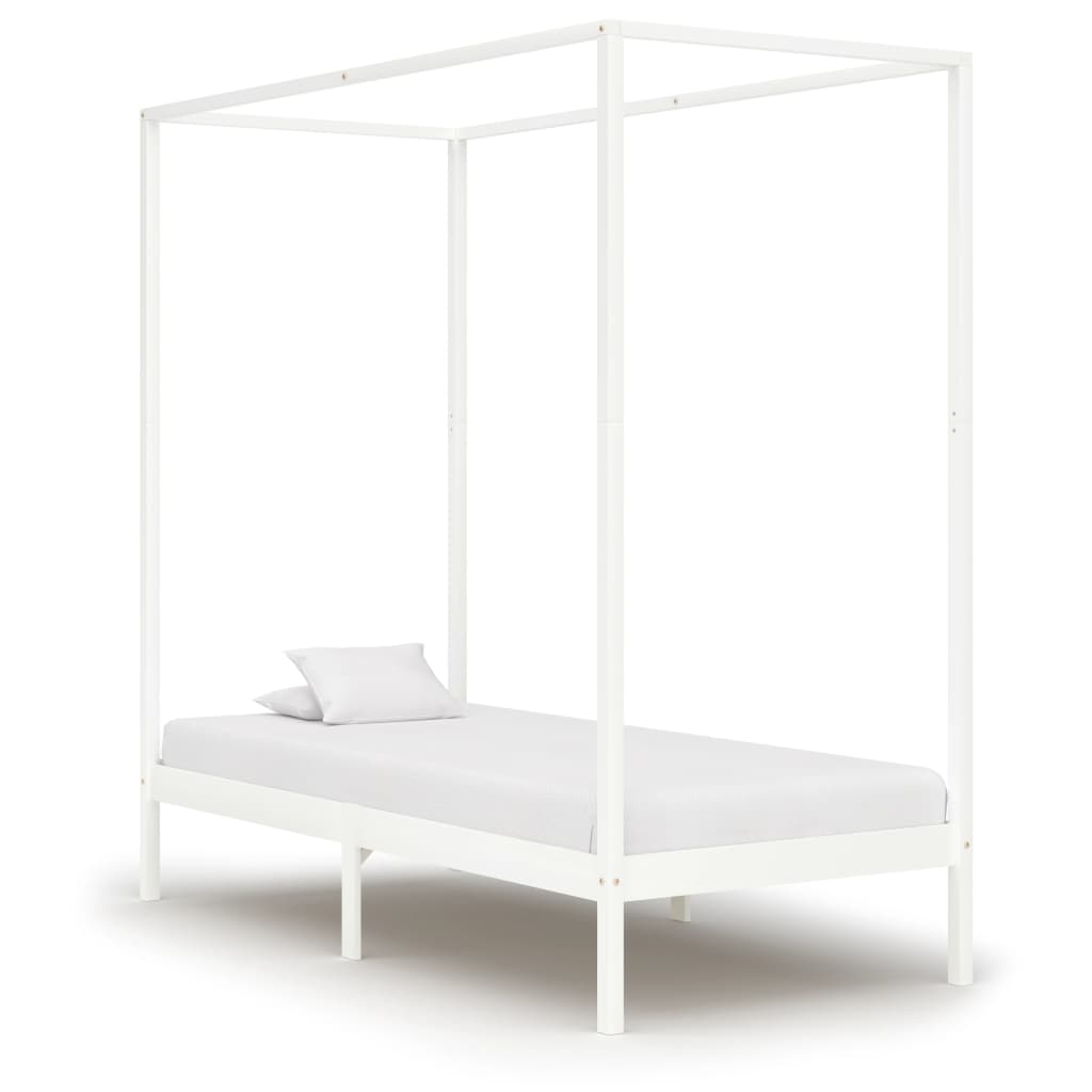 vidaXL Himmelbett-Gestell Massivholz Kiefer 100 x 200 cm