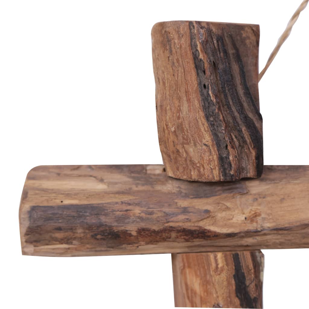 vidaXL Holzspiegel Natur 50x50 cm Recyceltes Teakholz