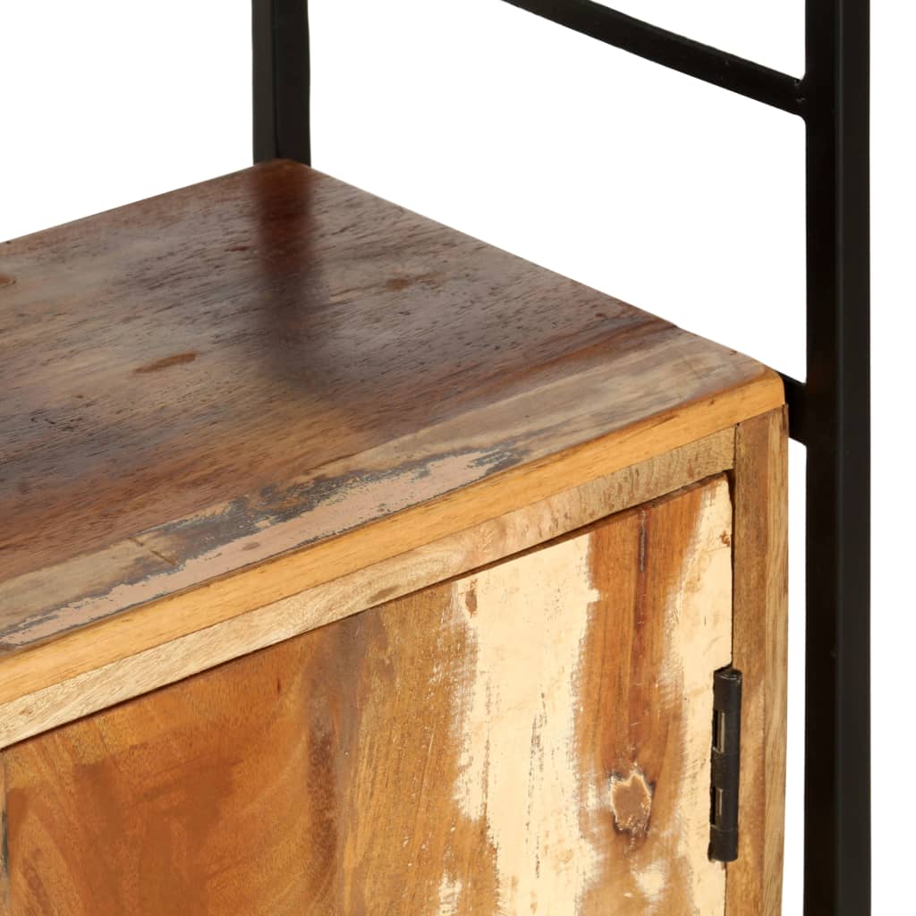 vidaXL Bücherregal 4 Ebenen 124x30x180 cm Altholz Massiv