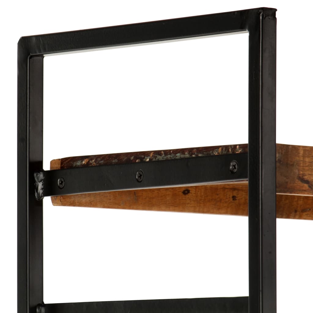 vidaXL Bücherregal 4 Ebenen 80x30x180 cm Altholz Massiv