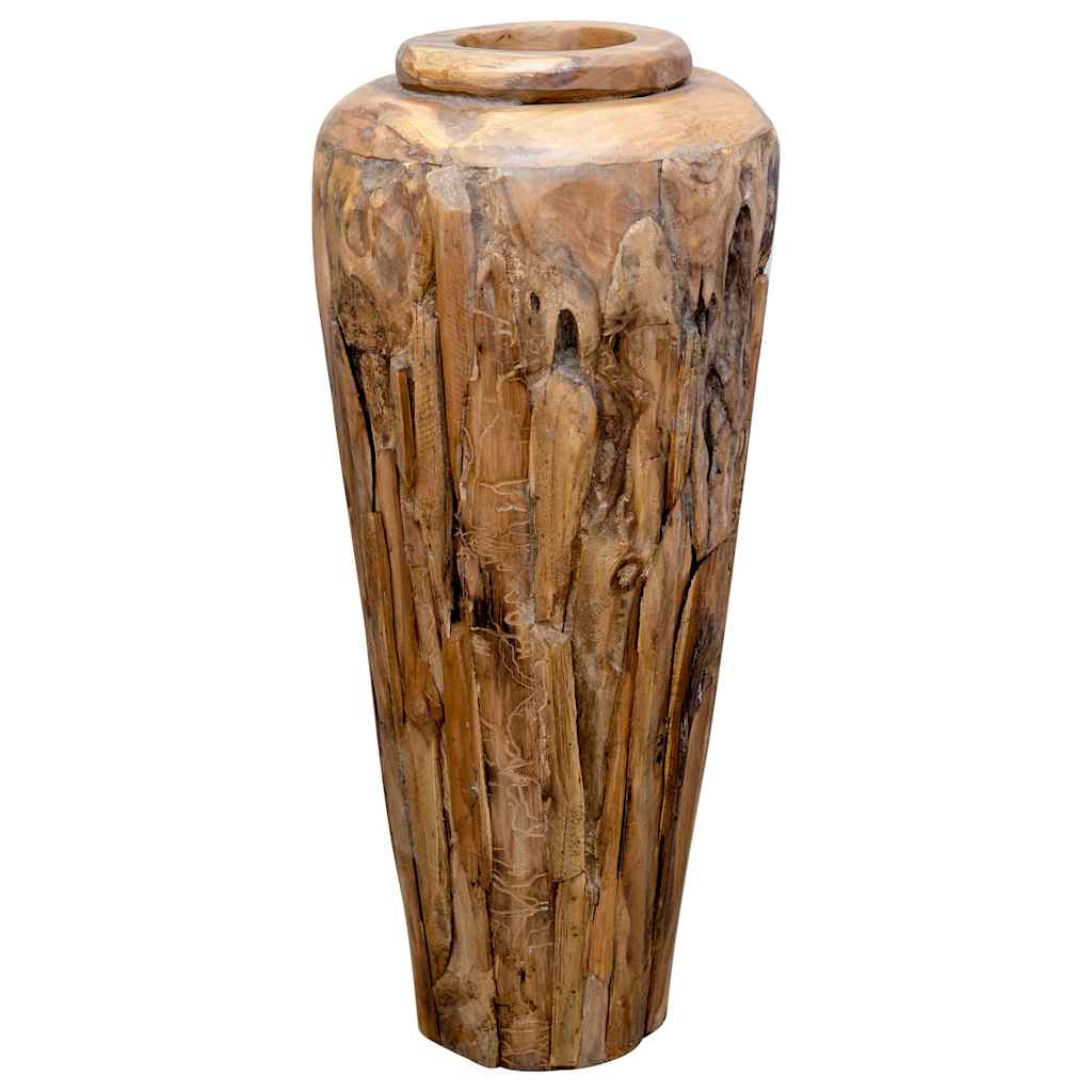 vidaXL Deko-Vase 40 x 100 cm Massivholz Teak