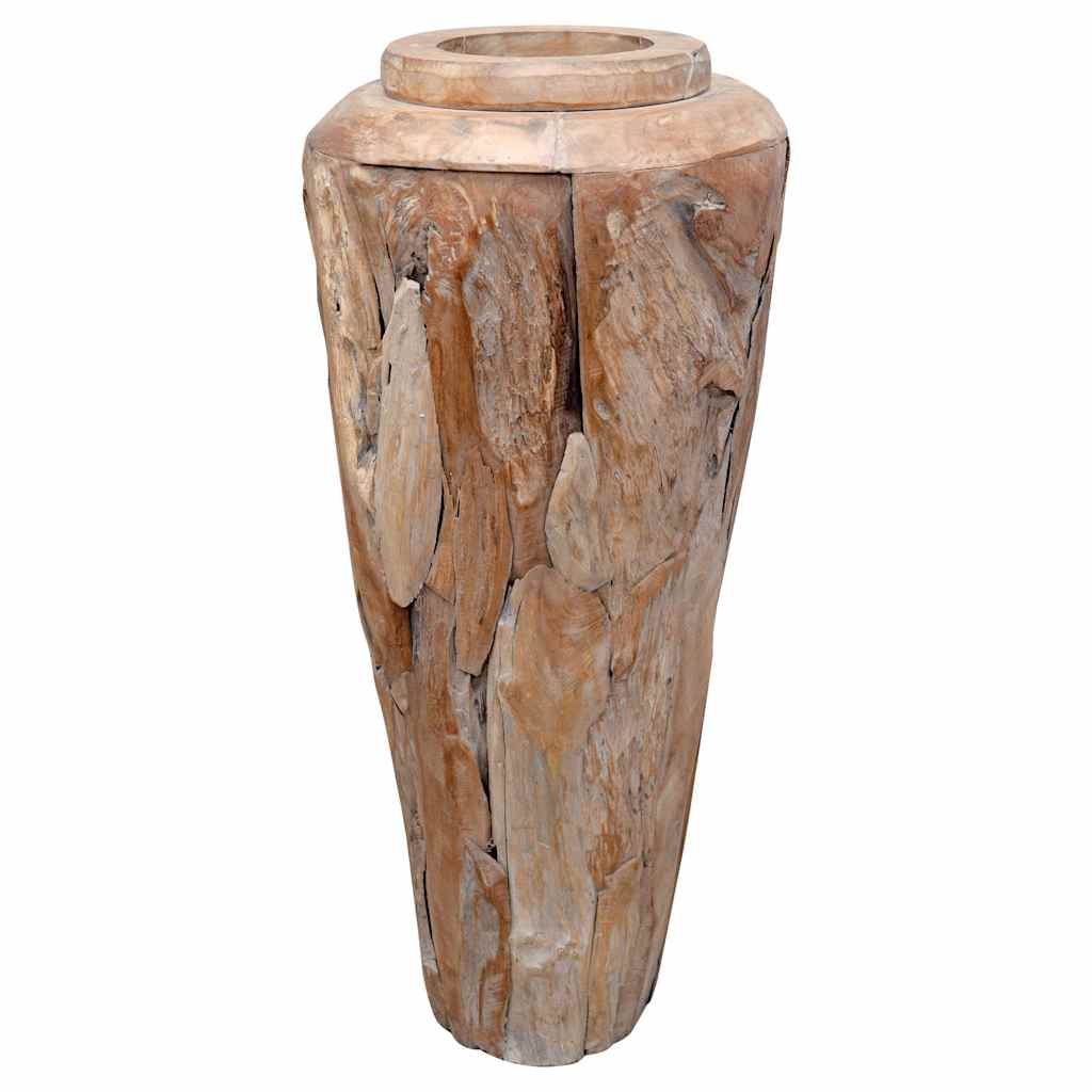 vidaXL Deko-Vase 40 x 100 cm Massivholz Teak