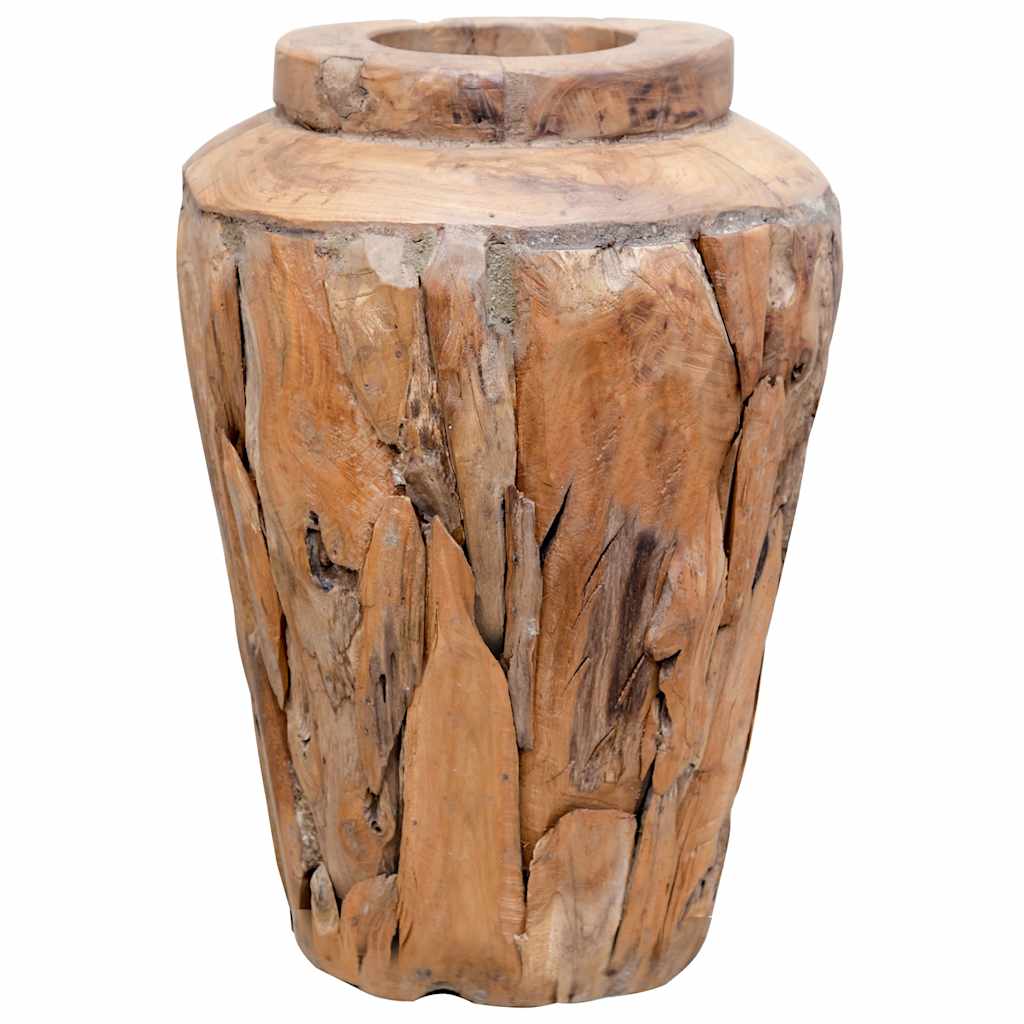 vidaXL Deko-Vase 40 x 100 cm Massivholz Teak