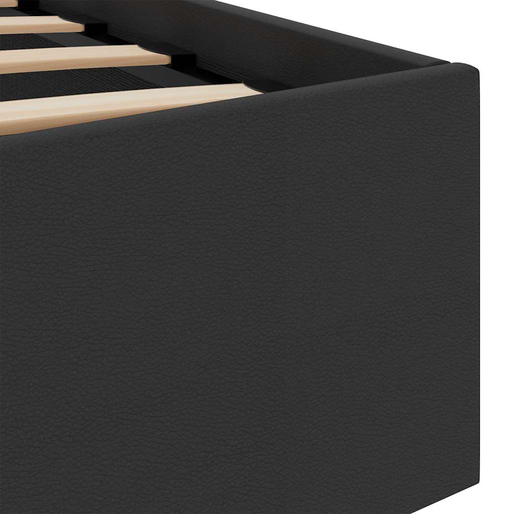 vidaXL Bett mit Bettkasten Hydraulisch LED Kunstleder 140x200 cm