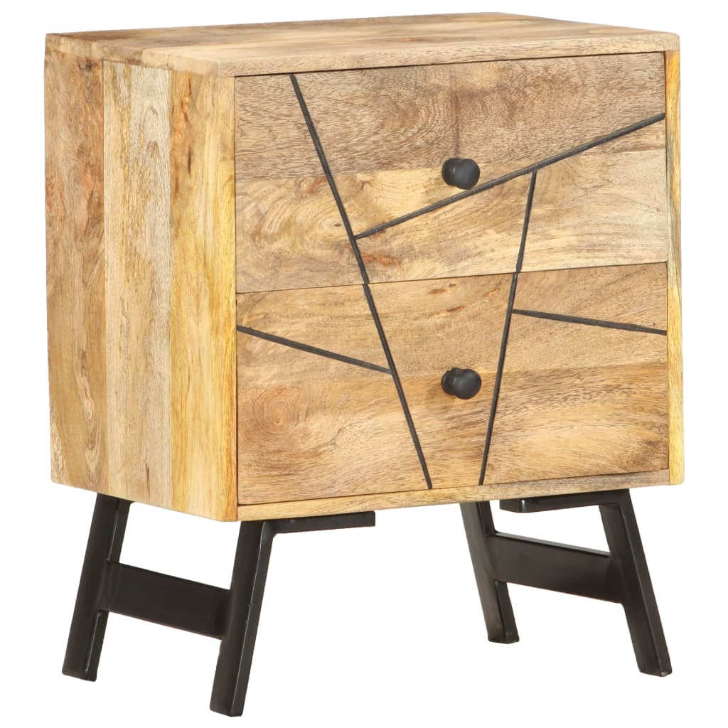 vidaXL Nachttisch 40x30x50 cm Massivholz Mango