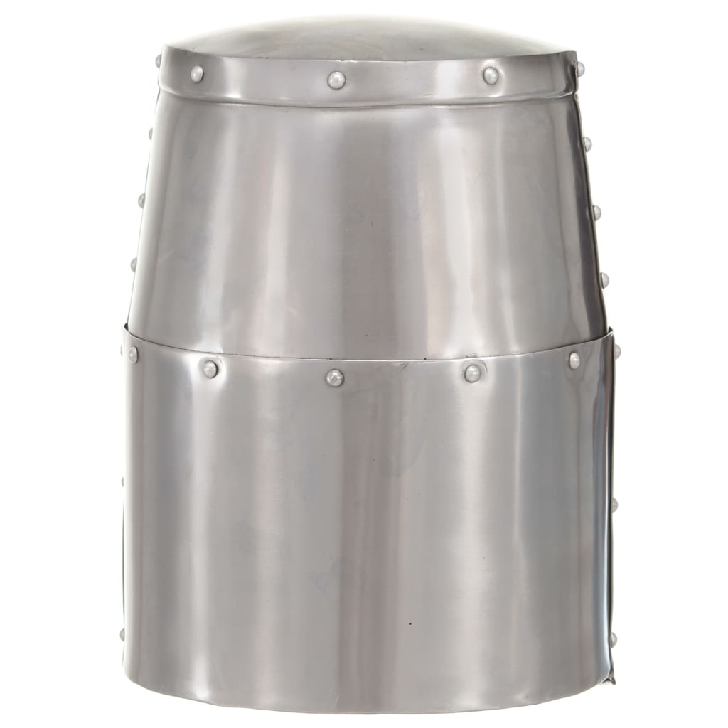 vidaXL Mittelalterlicher Ritterhelm Antik Replik LARP Silbern Stahl