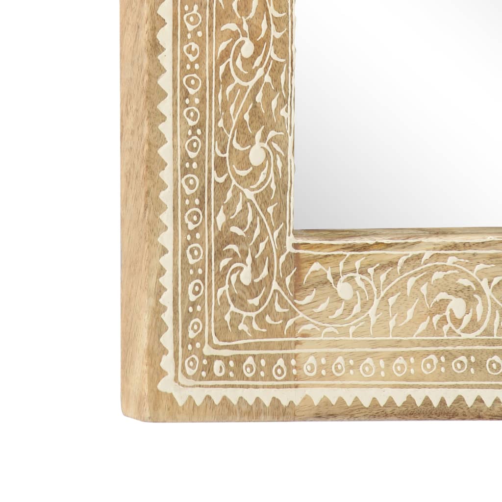vidaXL Spiegel Handbemalt 40 x 55 cm Massivholz Mango