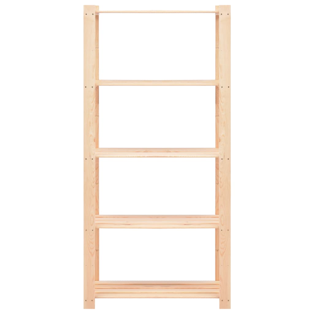 vidaXL Lagerregal mit 5 Böden 80×38×170 cm Kiefer Massivholz 250 kg
