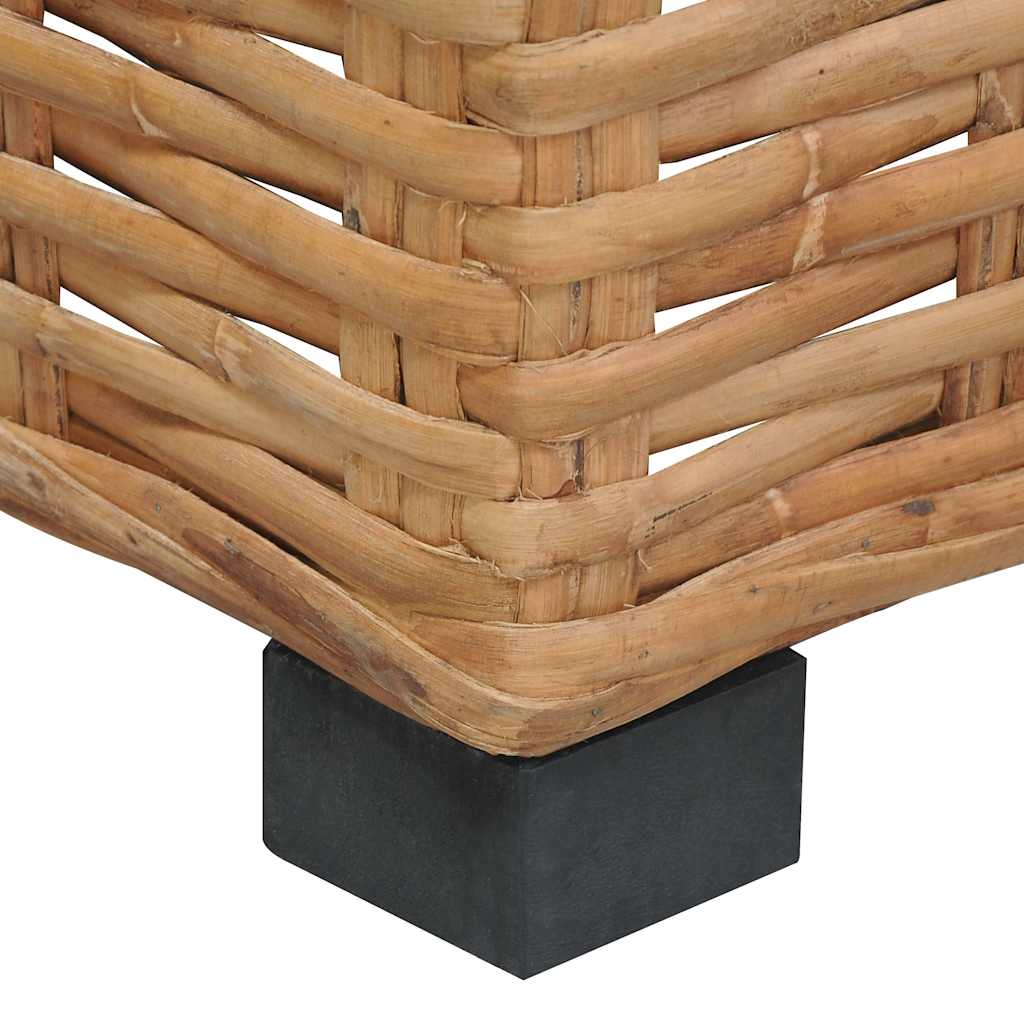 vidaXL Ecksofa mit Kissen Natürliches Rattan