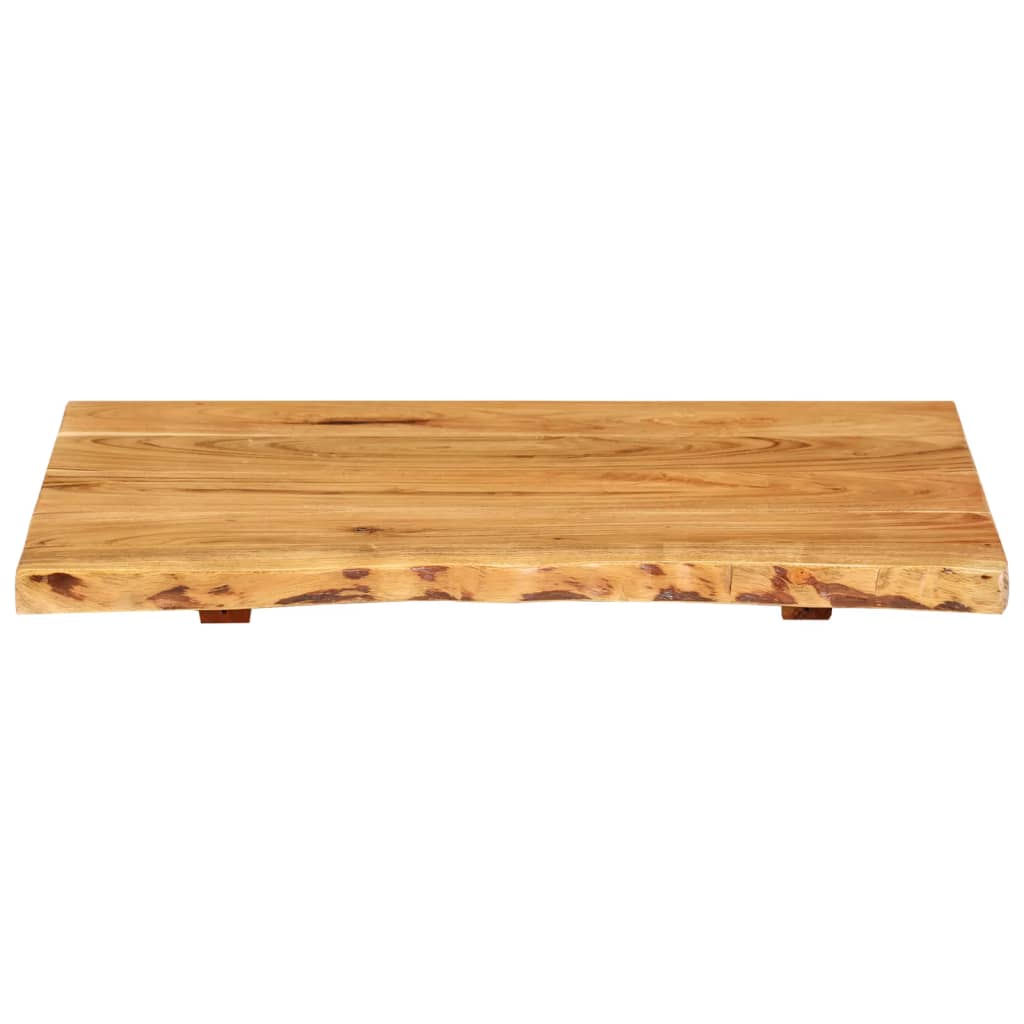 vidaXL Badezimmer-Waschtischplatte Massivholz Akazie 58x52x2,5 cm