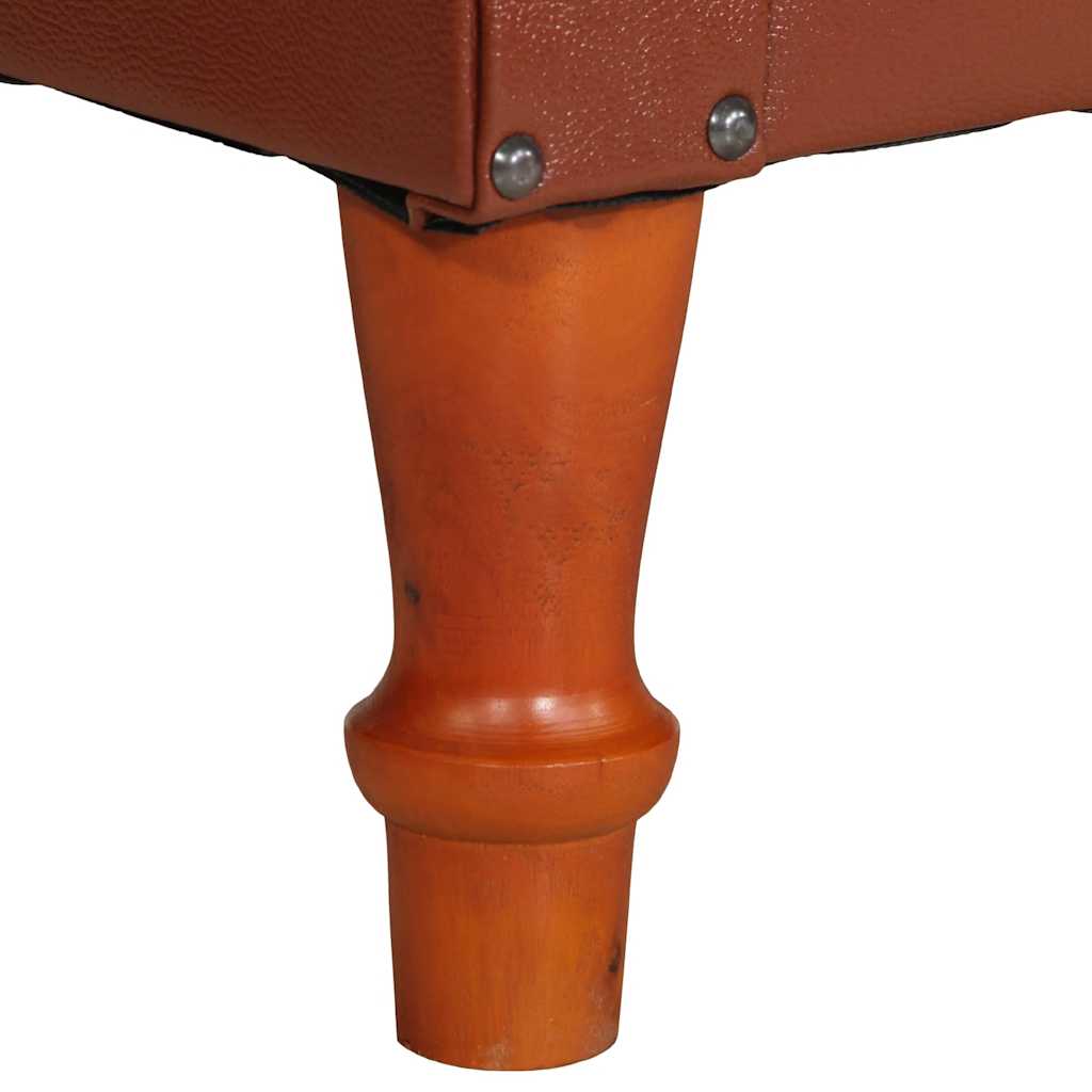 vidaXL Sessel Braun Echtleder