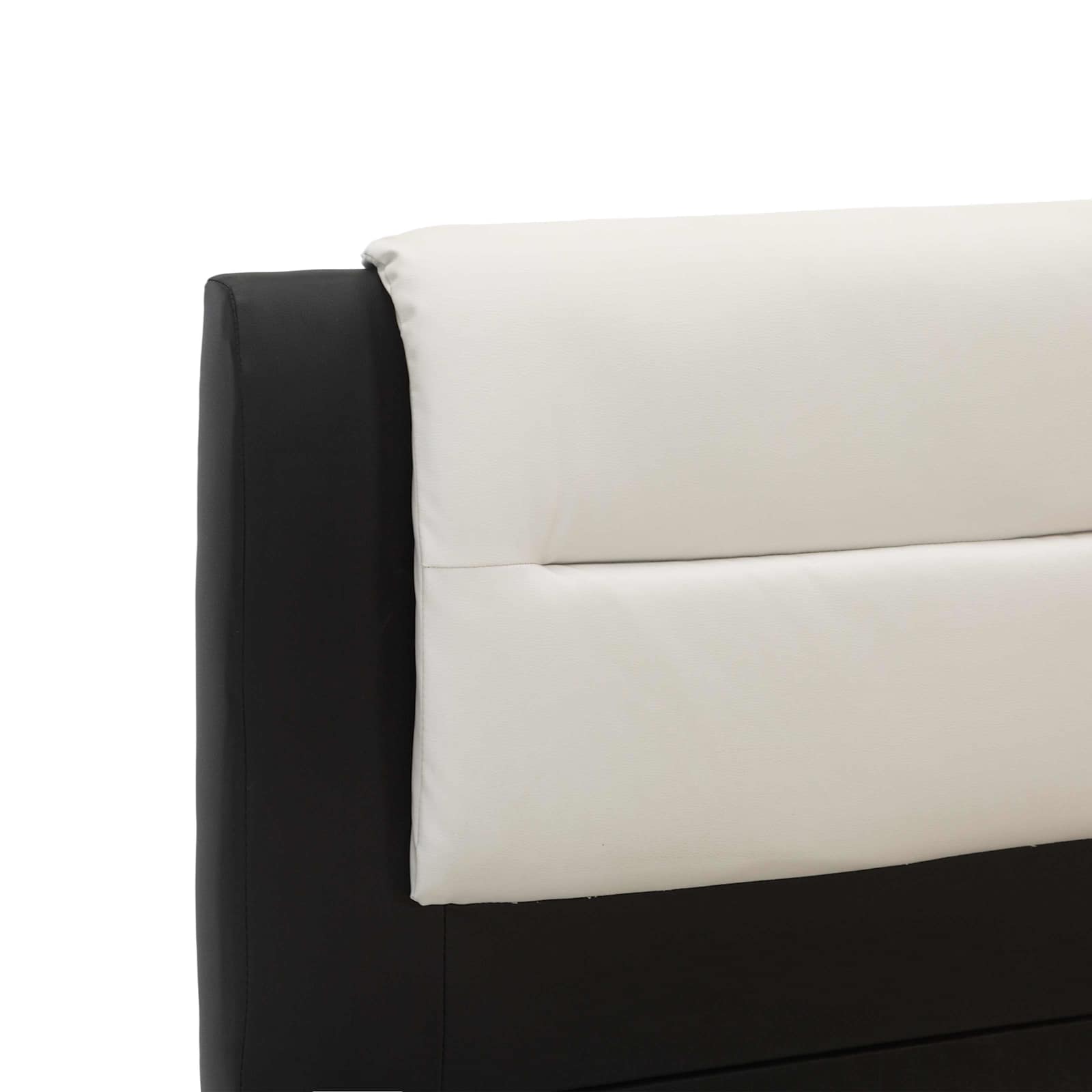 vidaXL Bettrahmen mit Kopfteil Schwarz 218 x 132 x 86,5 cm Kunstleder