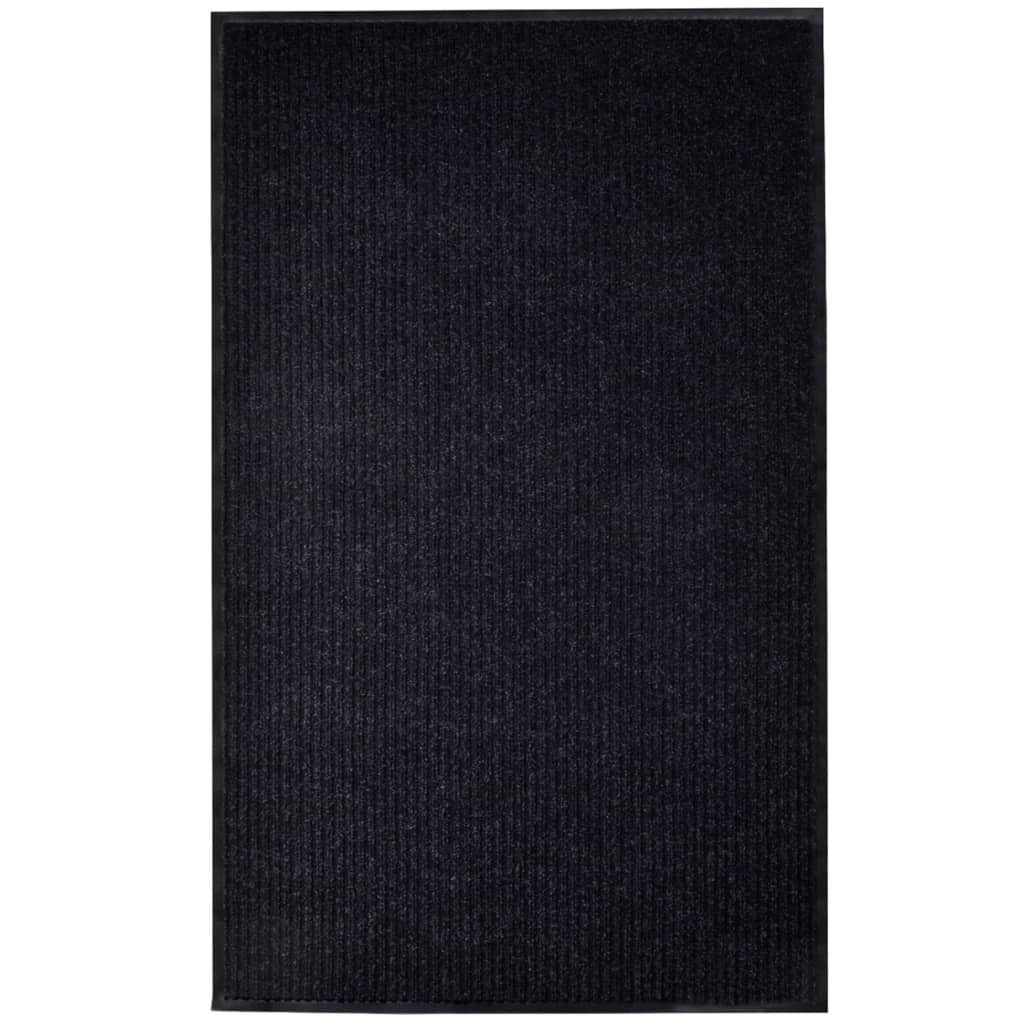 vidaXL Türmatte Schwarz 90 x 60 cm PVC