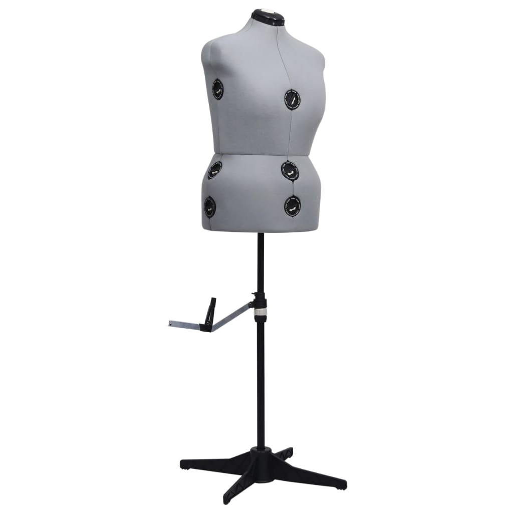 vidaXL Schneiderpuppe Verstellbar Weiblich Grau S Größe 33-40