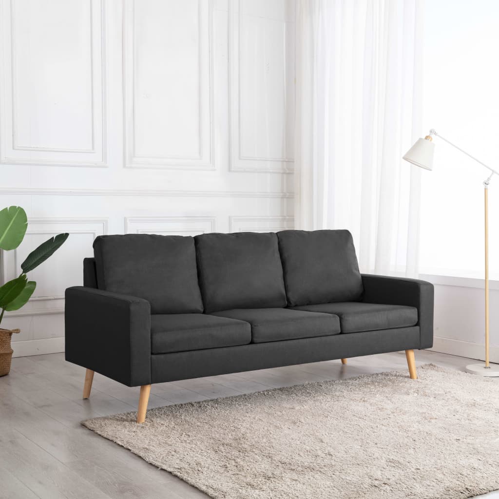 vidaXL 2-Sitzer-Sofa Hellgrau Stoff