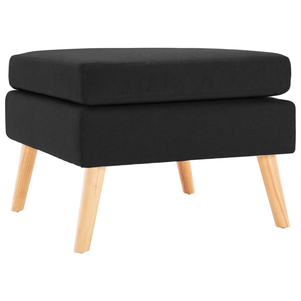 vidaXL Fußhocker Hellgrau Stoff