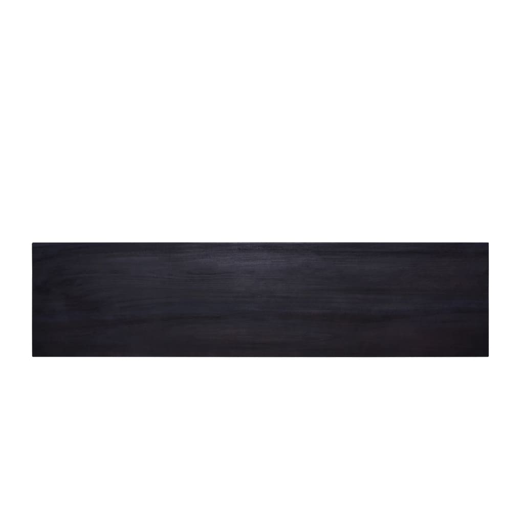vidaXL Konsolentisch Schwarz 120x30x75 cm Massivholz Mahagoni
