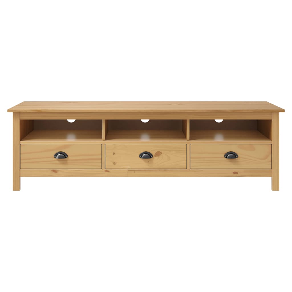 vidaXL TV-Schrank Hill Honigbraun 158x40x47 cm Massivholz Kiefer