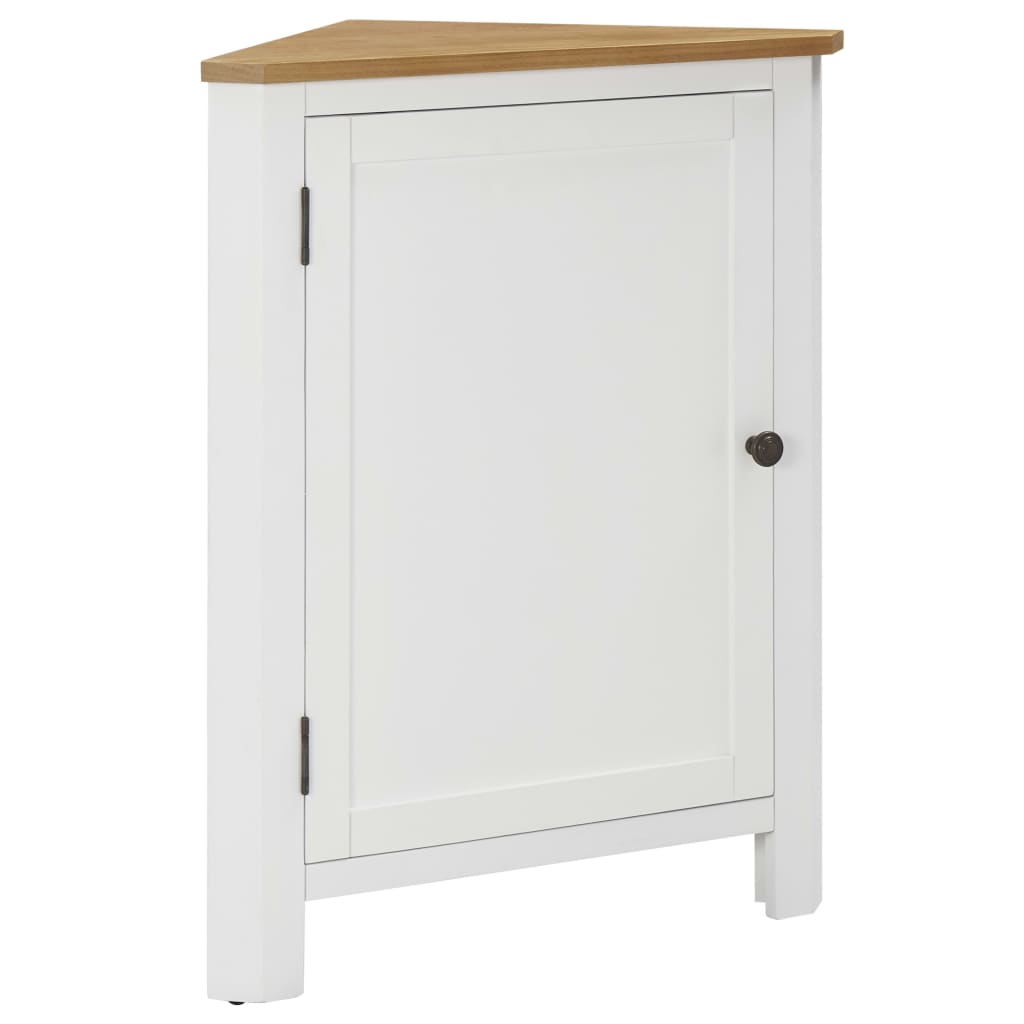vidaXL Eckschrank 59x45x80 cm Massivholz Eiche
