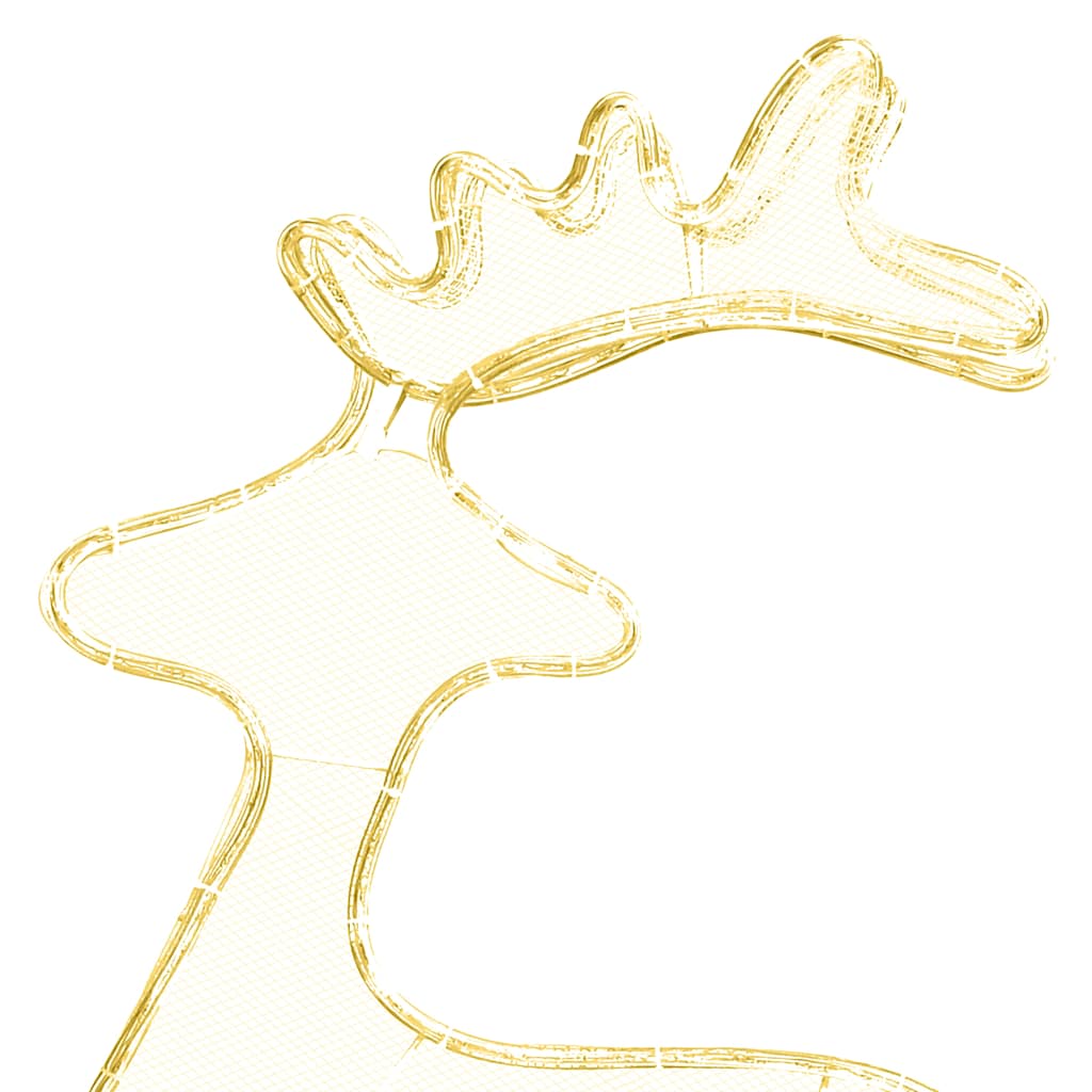 vidaXL Rentier Weihnachtsdekoration mit Mesh 306 LEDs 60x24x89 cm