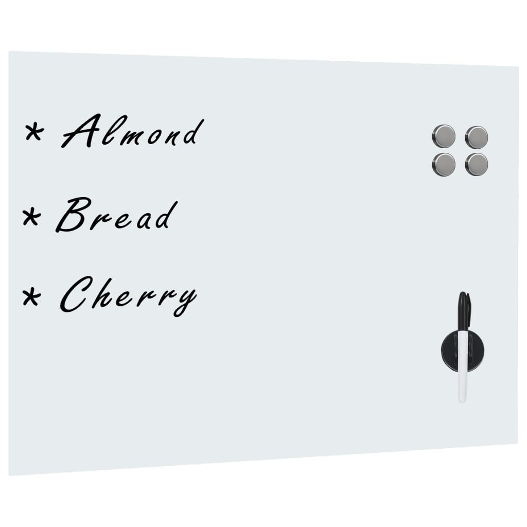 vidaXL Magnettafel Wandmontage Glas 40x40 cm