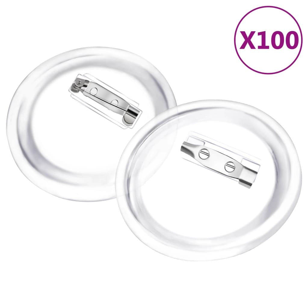 vidaXL Button-Set mit Anstecknadel 100 Stk. Acryl 58 mm