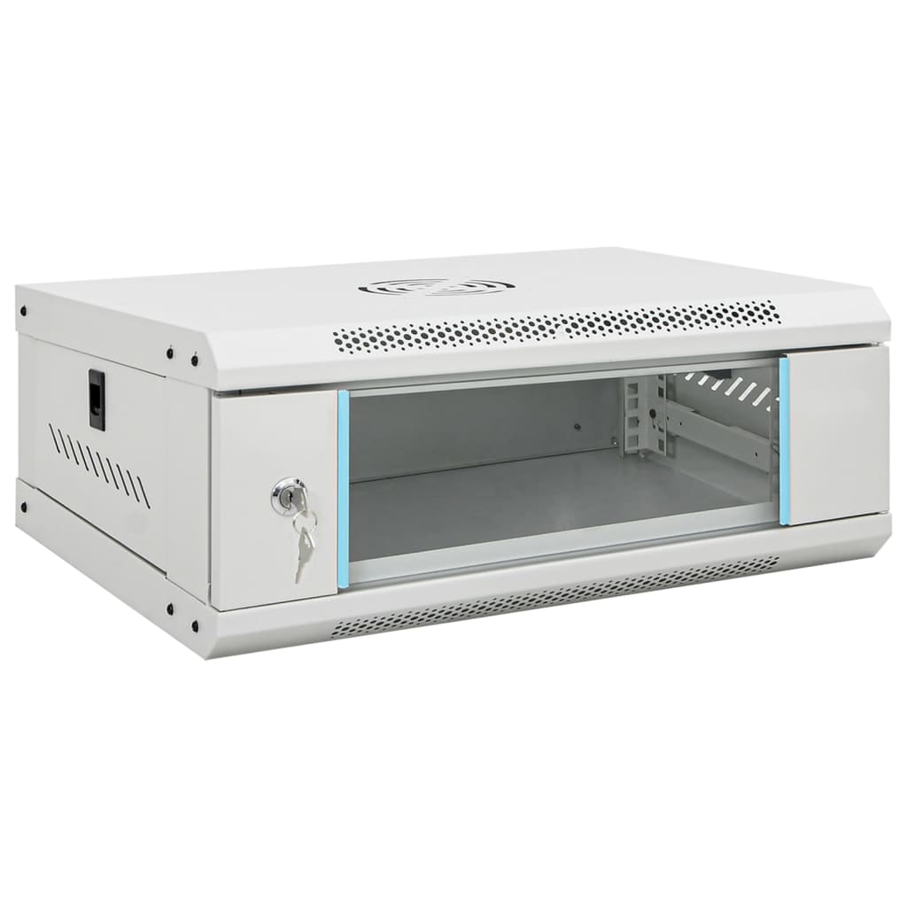 vidaXL 4U Netzwerkschrank Wandmontage 19" IP20 600x450x285 mm