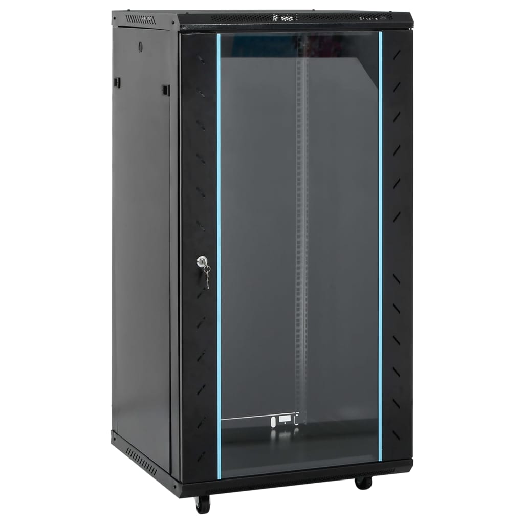 vidaXL 15HE Netzwerkschrank mit Schwenkfüßen 19" IP20 60x45x86 cm