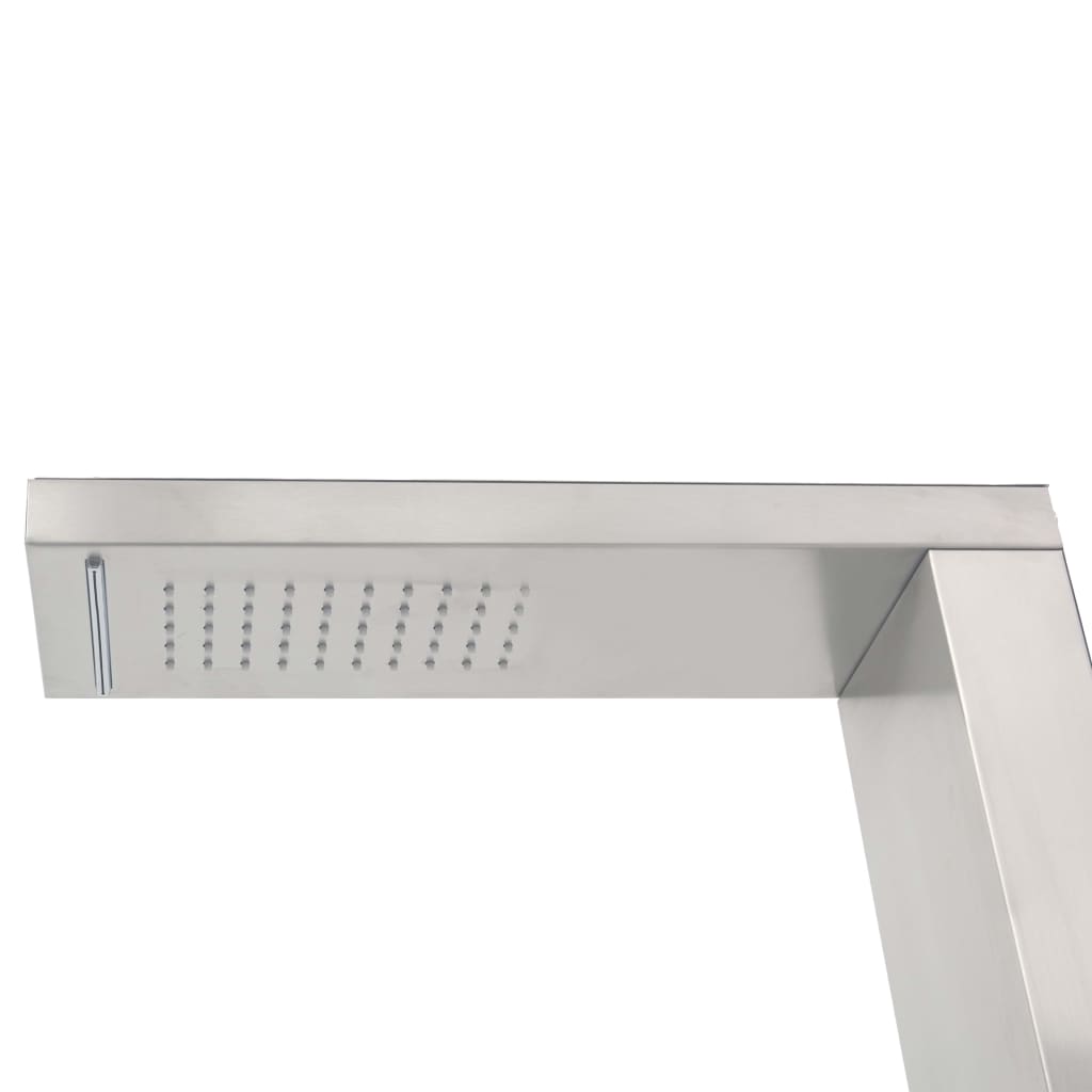 vidaXL Gartendusche mit Bodenelement WPC Edelstahl