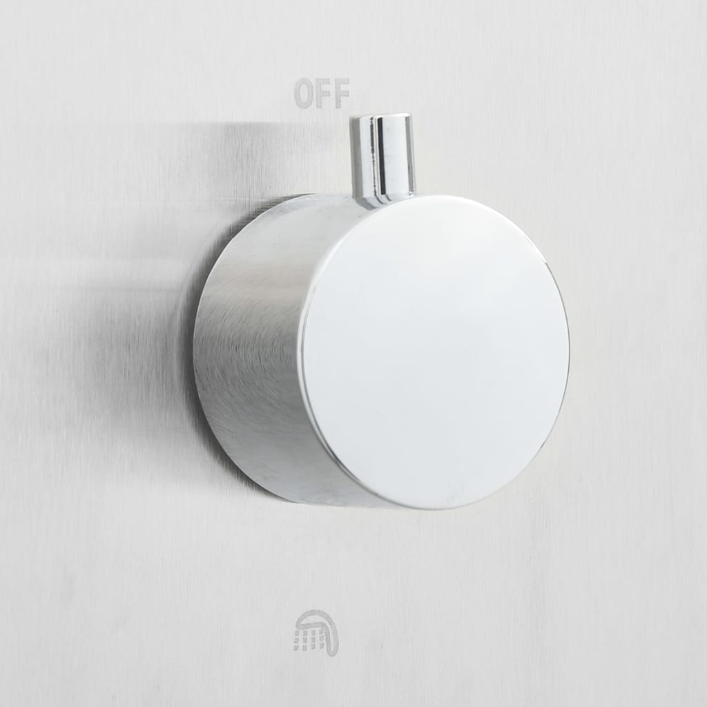 vidaXL Gartendusche mit Bodenelement WPC Edelstahl