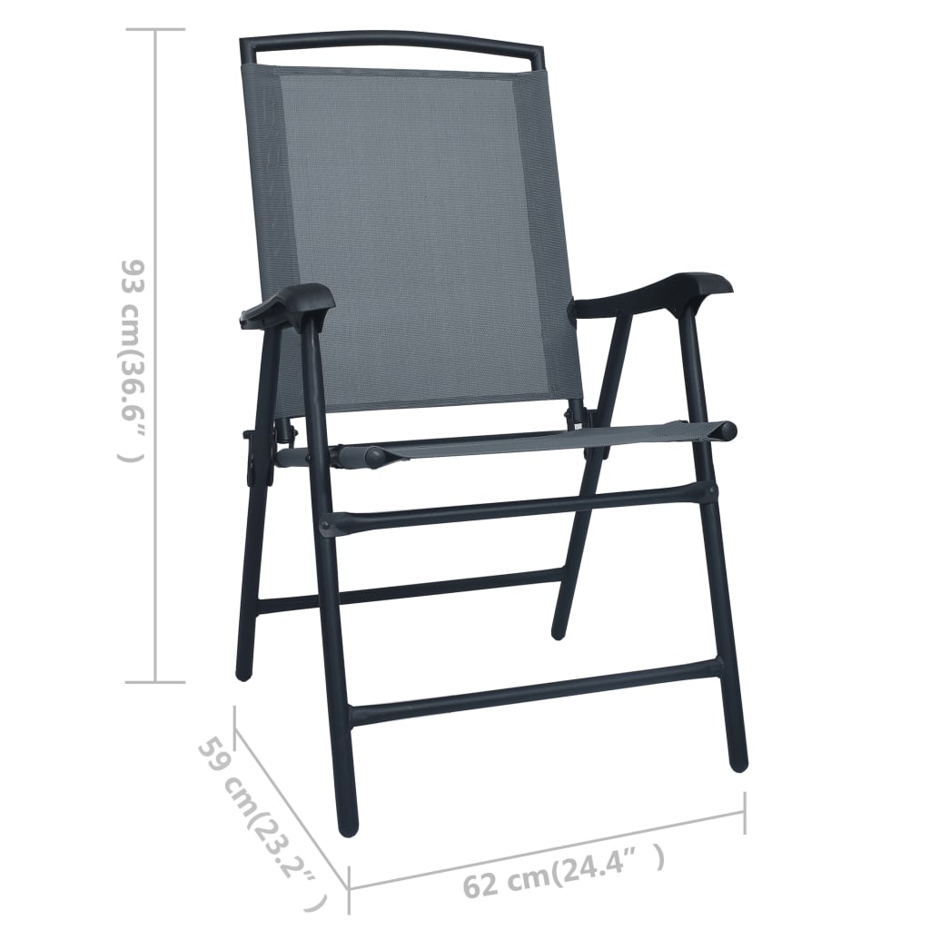 vidaXL 3-tlg. Bistro-Set Grau Stahl