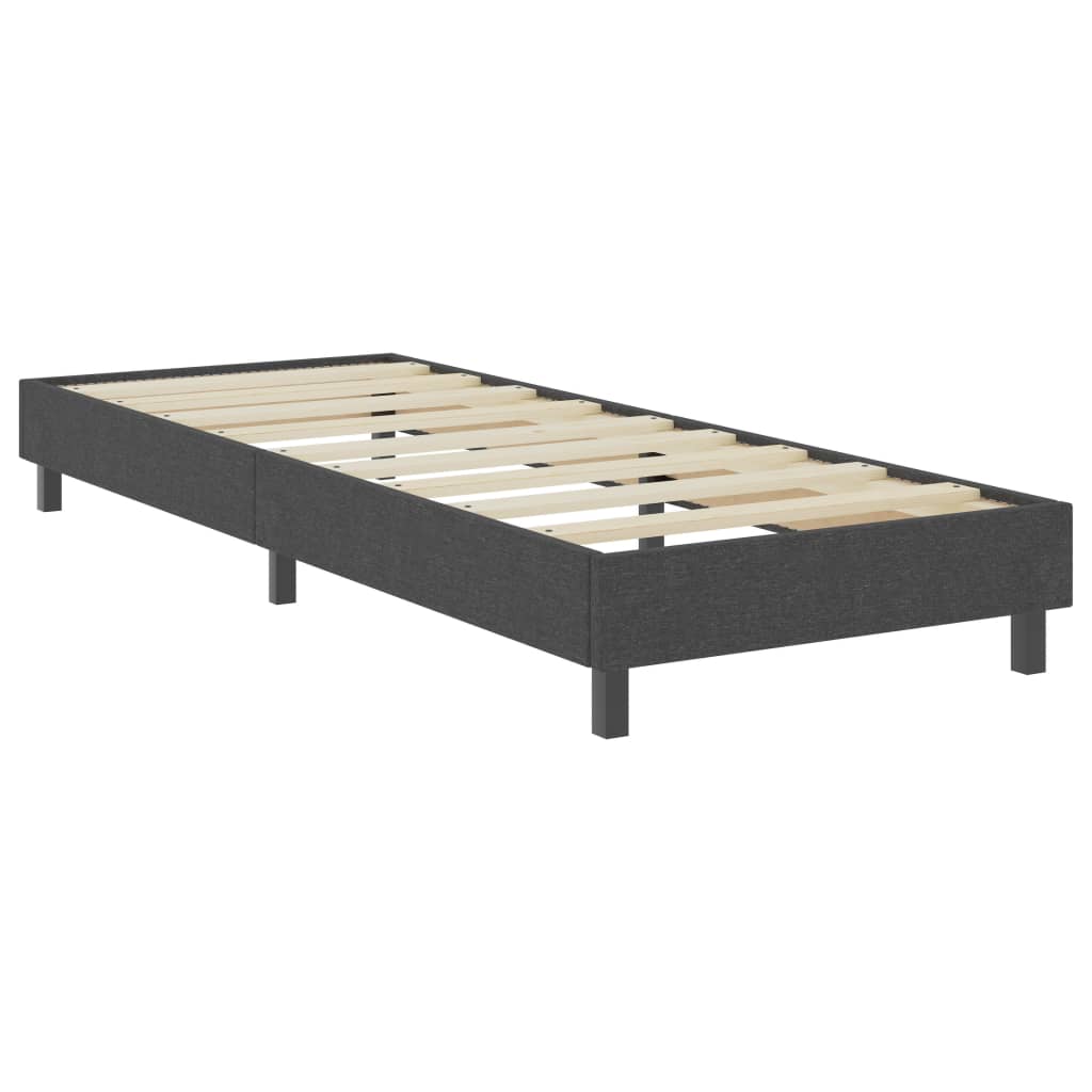 vidaXL Boxspringbett Dunkelgrau Stoff 80x200 cm