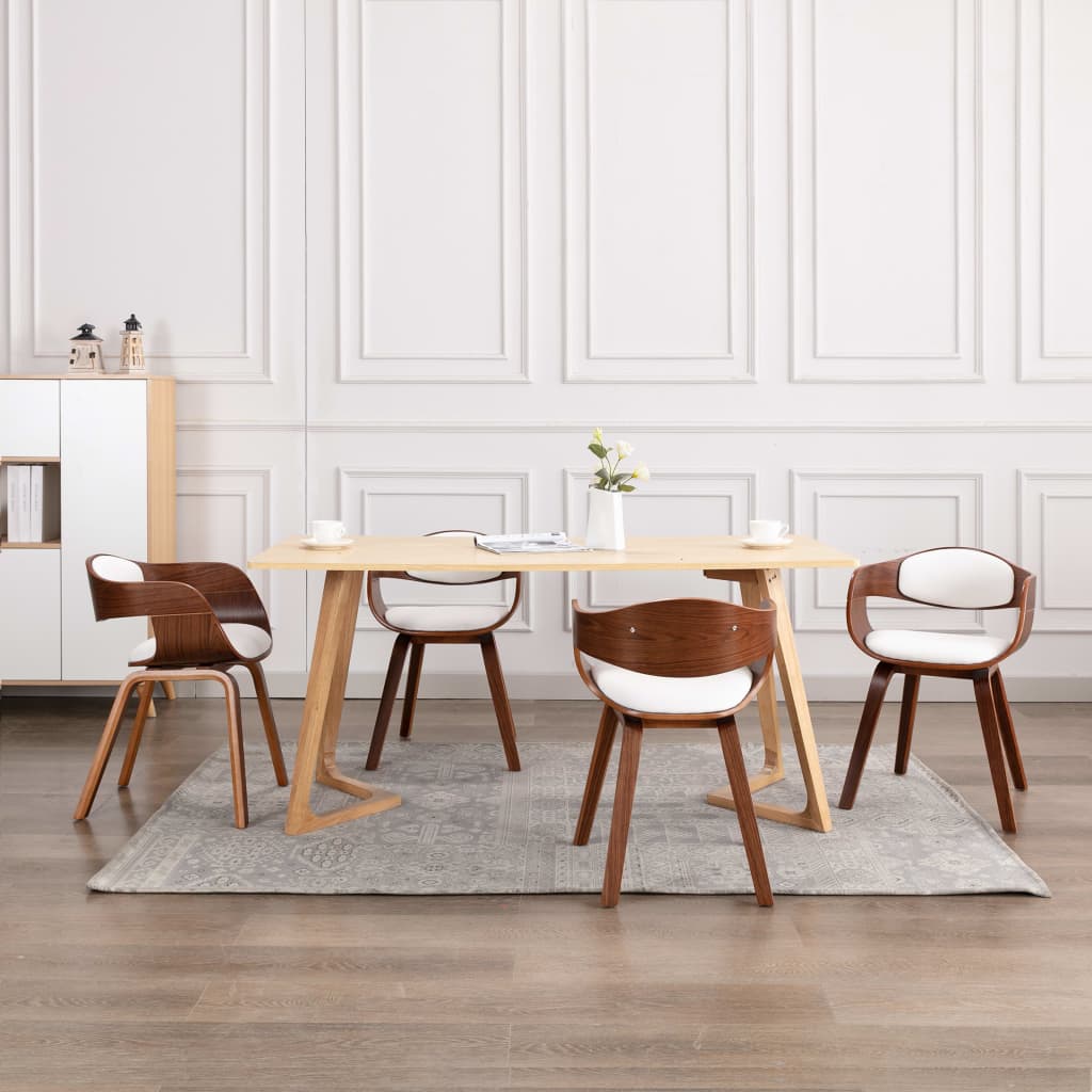 vidaXL Esszimmerstühle 2 Stk. Bugholz und Kunstleder