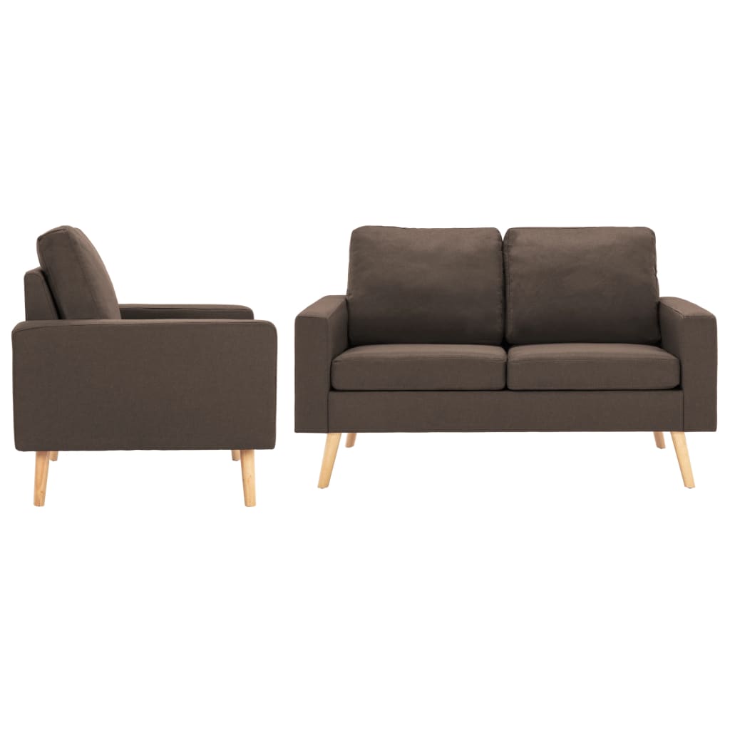 2-Sitzer-Sofa Hellgrau Stoff