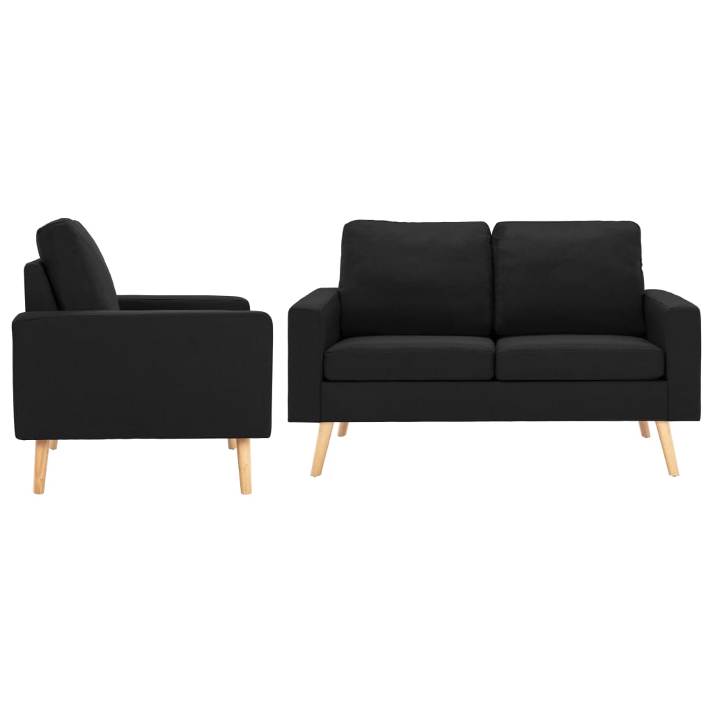 2-Sitzer-Sofa Hellgrau Stoff