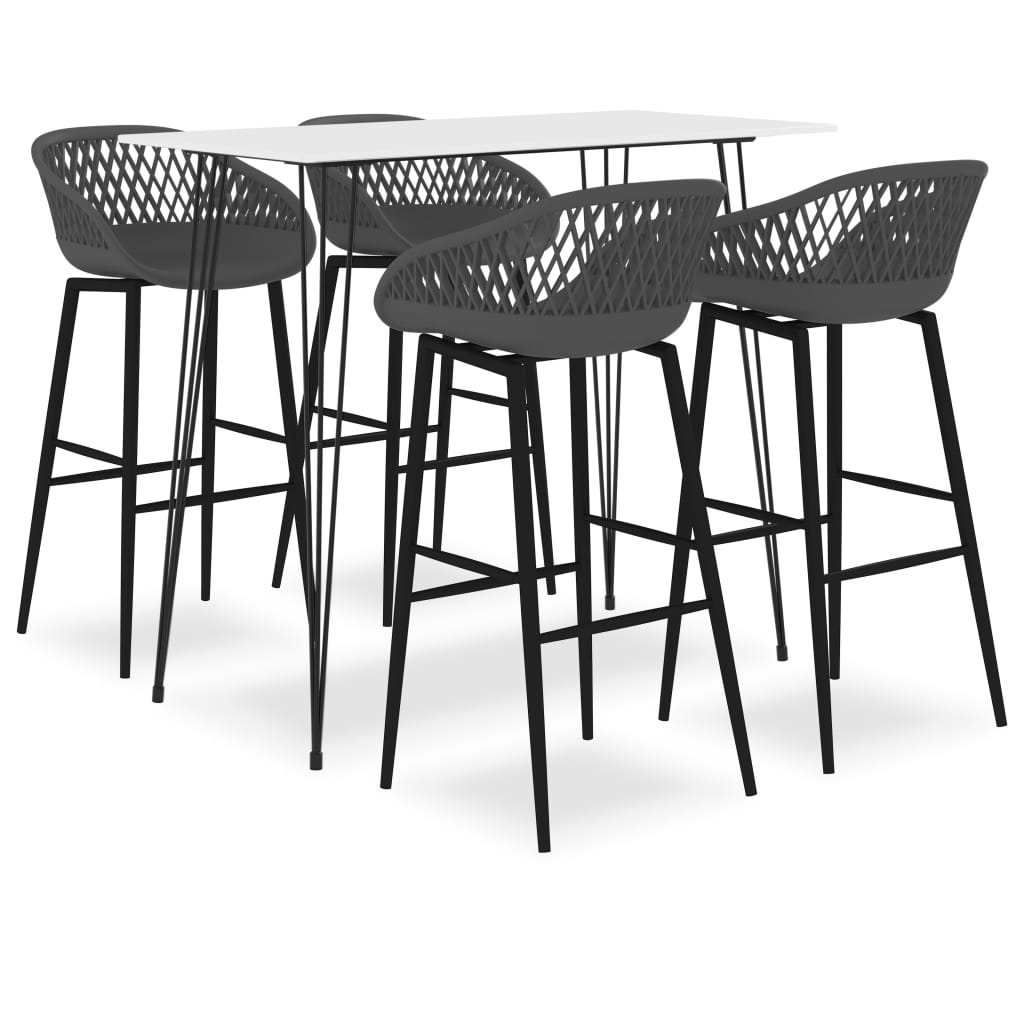 vidaXL 5-tlg. Bar-Set Schwarz