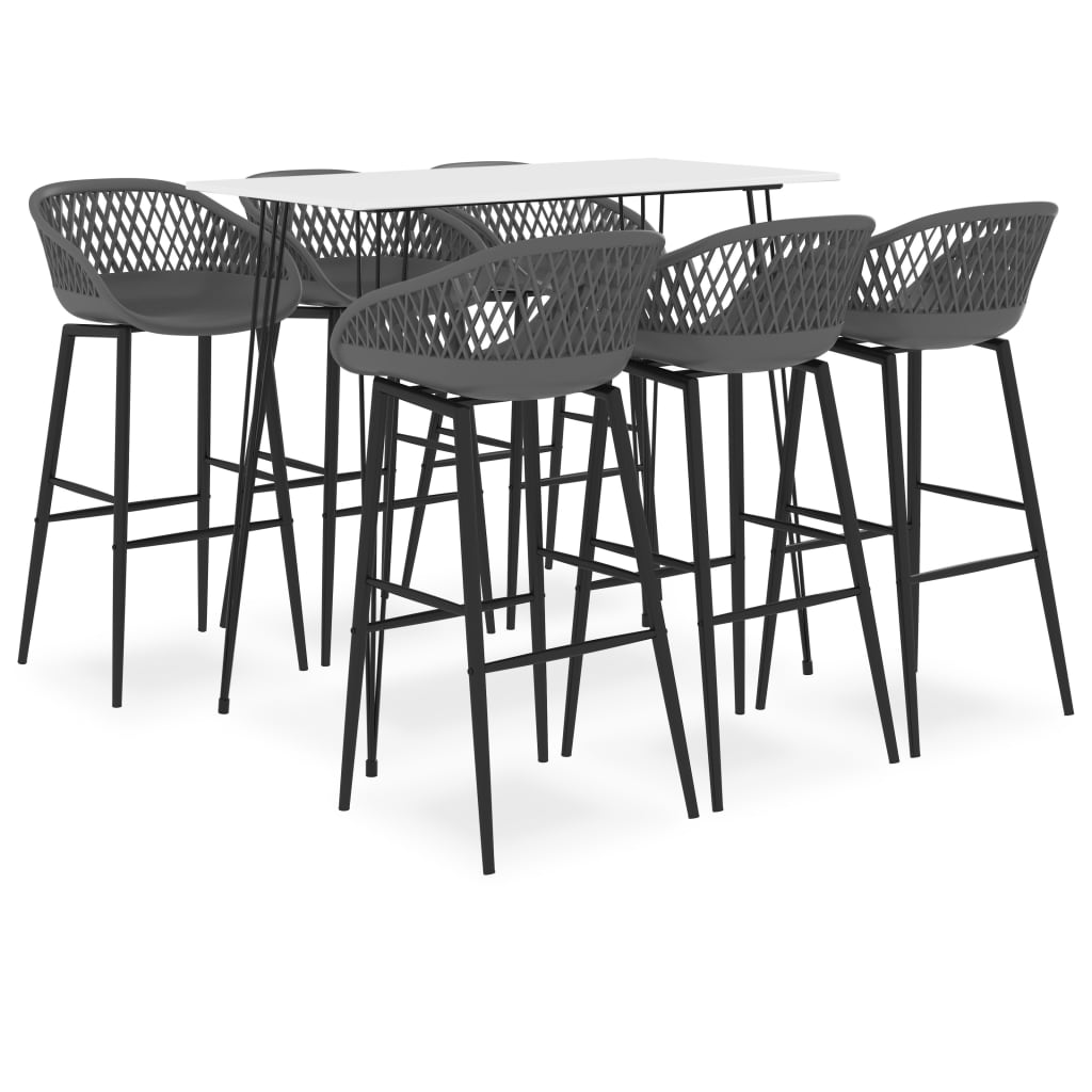 vidaXL 5-tlg. Bar-Set Schwarz