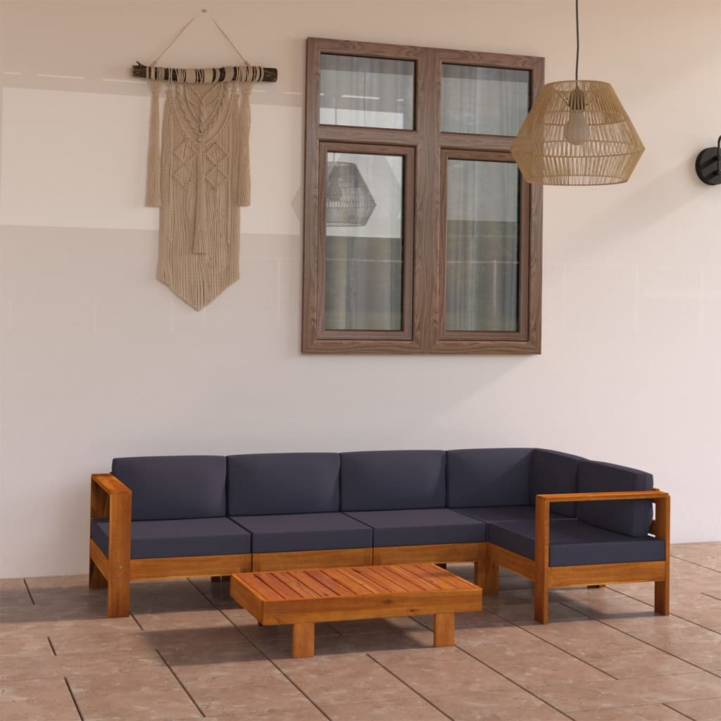 vidaXL 3-Sitzer-Gartensofa mit Cremeweißen Auflagen Massivholz Akazie