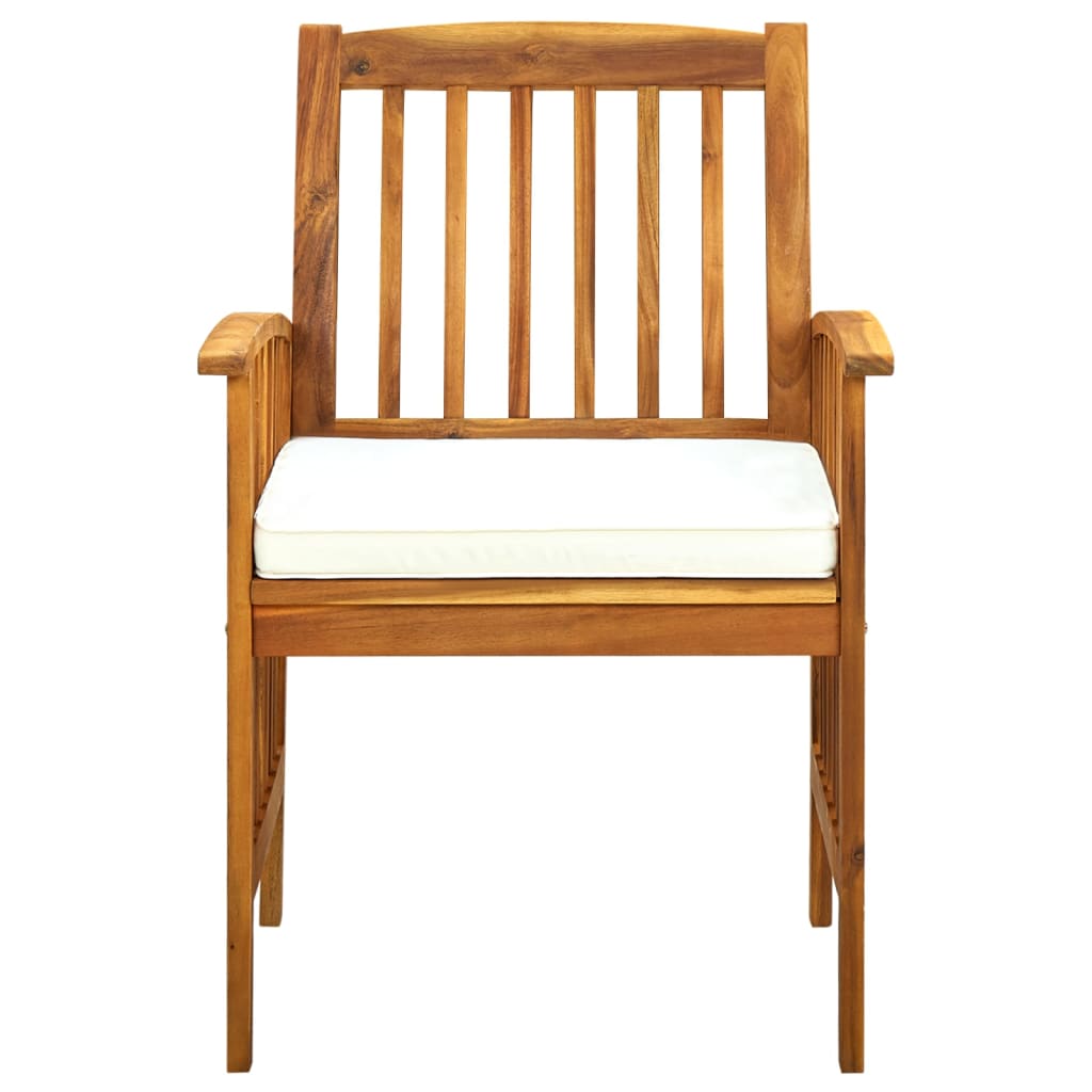 vidaXL 3-tlg. Garten-Essgruppe mit Kissen Massivholz Akazie