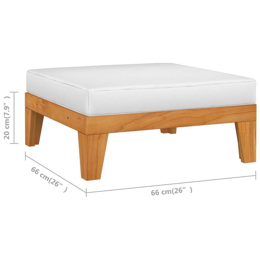 vidaXL 7-tlg. Garten-Lounge-Set mit Kissen Massivholz Akazie