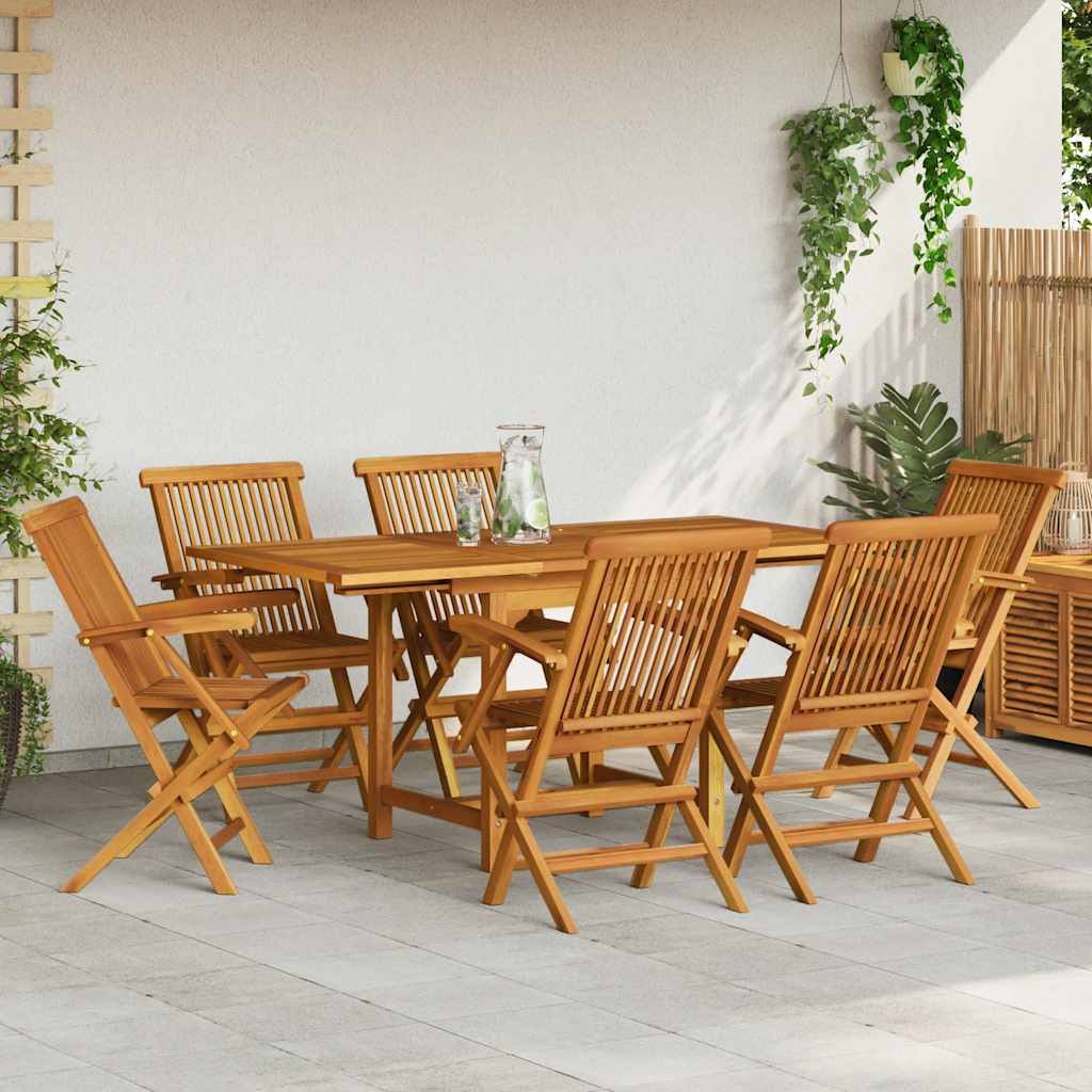 vidaXL 5-tlg. Garten-Essgruppe Massivholz Teak