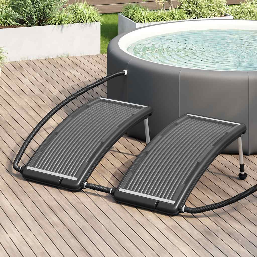 vidaXL Gebogene Solar-Heizpaneele für Pool 2 Stk. 110x65 cm