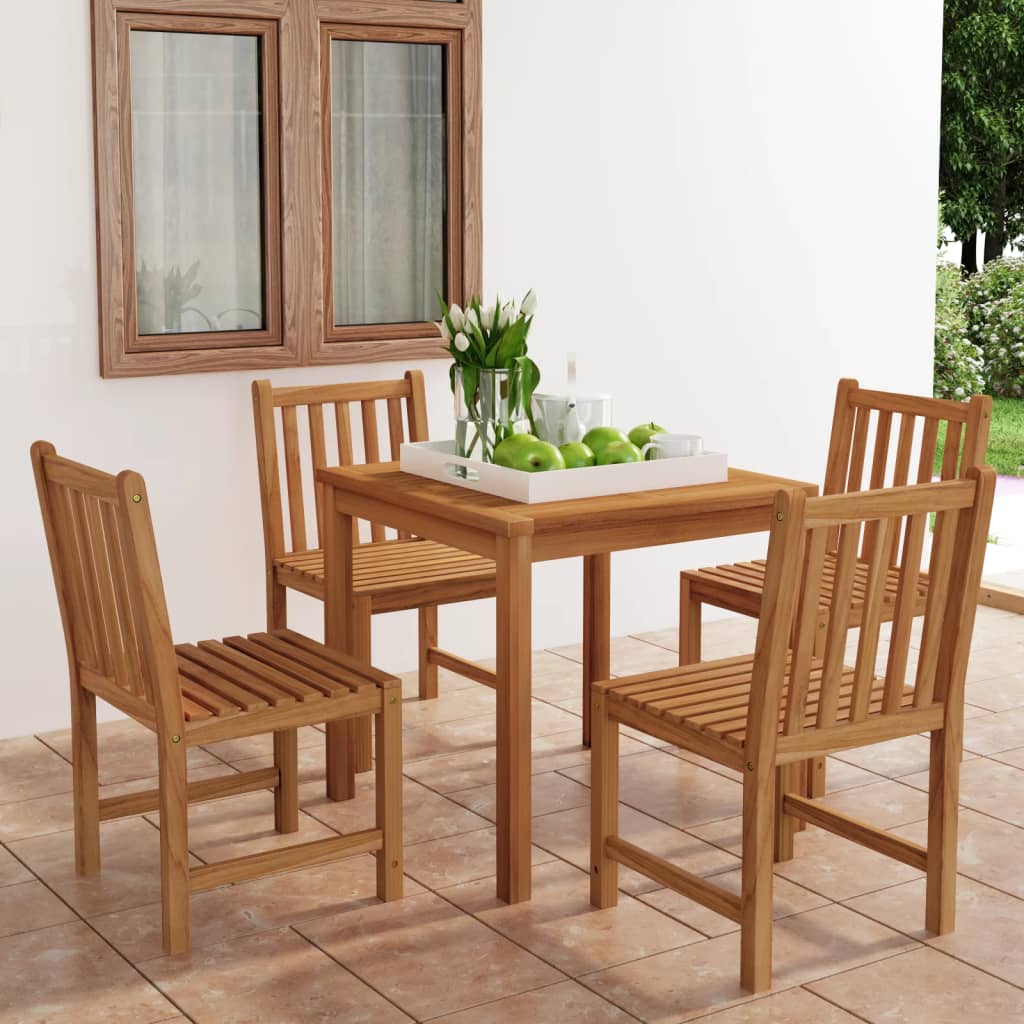 vidaXL 3-teiliges Garten-Ess-Set 80 x 80 cm Massivholz Teak