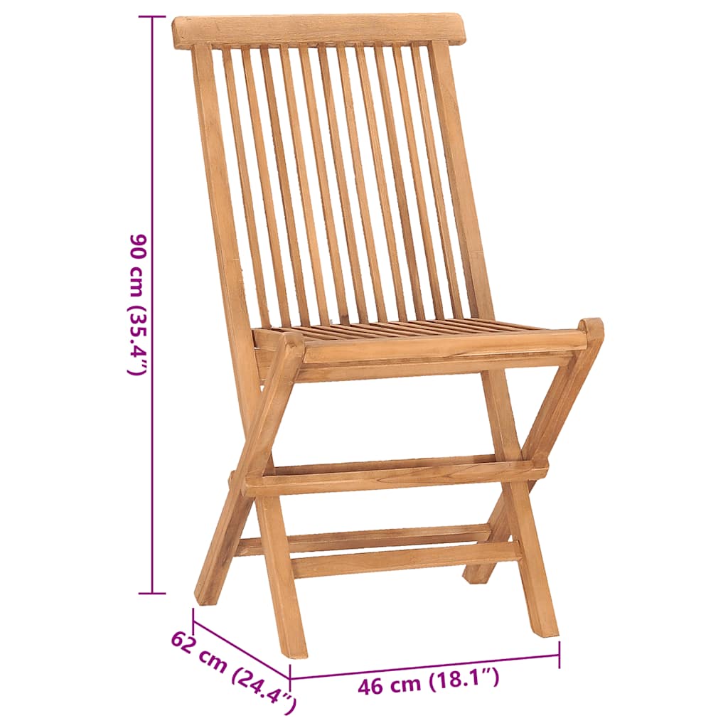 vidaXL 3-tlg. Garten-Essgruppe mit Kissen Klappbar Massivholz Teak