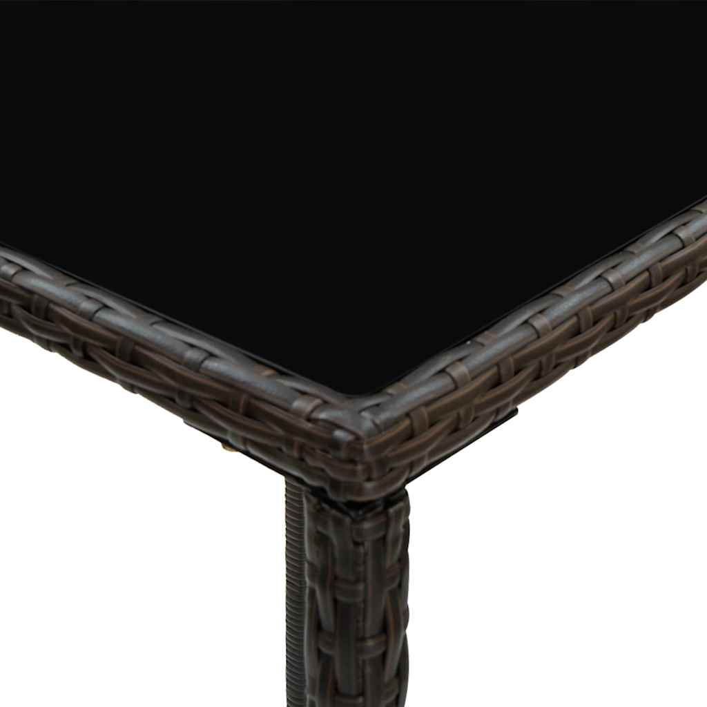 vidaXL 3-tlg. Gartenbar-Set Poly Rattan Braun