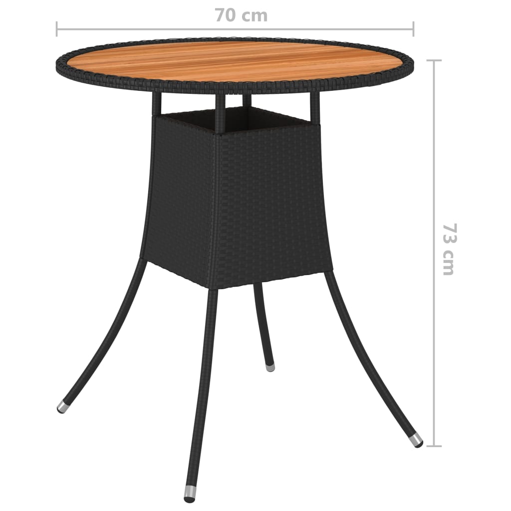 vidaXL 7-tlg. Garten-Sofagarnitur mit Auflagen Poly Rattan Schwarz