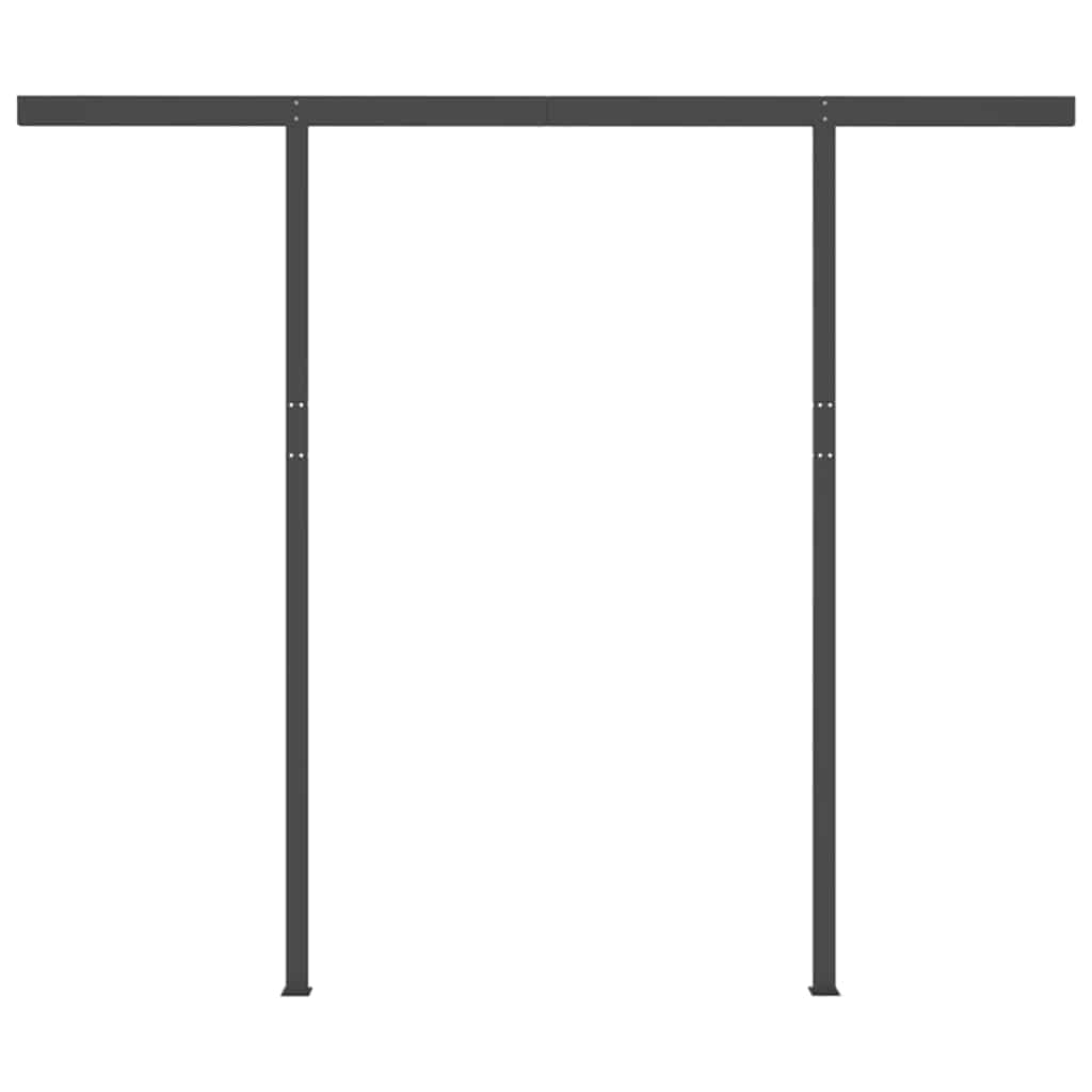 vidaXL Markise Manuell Einziehbar mit LED 3x2,5 m Blau und Weiß