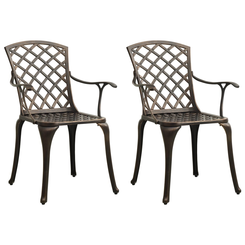 vidaXL 3-tlg. Bistro-Set Aluminiumguss Bronzen